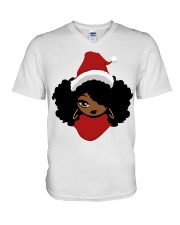 Afro Santa 2 V-Neck T-Shirt tile