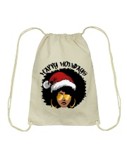 Happy Holiday Afro Black Girl Christmas Drawstring Bag tile