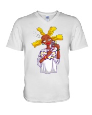 RR Cyn selfie V-Neck T-Shirt tile