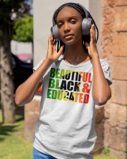 Beautiful Black and Educated Classic T-Shirt apparel-ladies-t-shirt-lifestyle-front-83