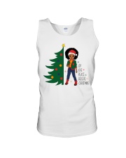Afro little girl Christmas Joy Love Peace Unisex Tank tile