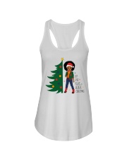 Afro little girl Christmas Joy Love Peace Ladies Flowy Tank tile