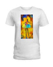 Colorful African Girls Ballerina Dancing 1 Ladies T-Shirt tile