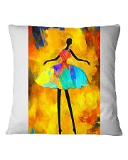 Colorful African Girls Ballerina Dancing 1 Square Pillowcase tile