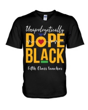 Fifth class teacher V-Neck T-Shirt tile