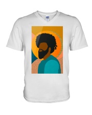 8. Confident, Black Man Collage V-Neck T-Shirt tile