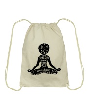 By being yourself Drawstring Bag tile
