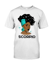 Black girl Zodiac Sign Scorpio Classic T-Shirt front