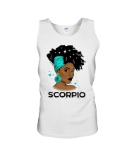 Black girl Zodiac Sign Scorpio Unisex Tank tile