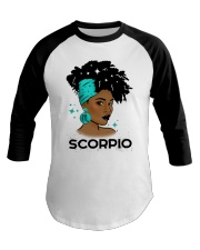 Black girl Zodiac Sign Scorpio Baseball Tee tile