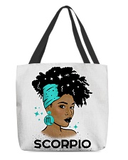 Black girl Zodiac Sign Scorpio All-Over Tote tile