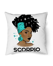 Black girl Zodiac Sign Scorpio Indoor Pillow tile