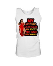 My attitude is as big as my booty you have been warned Unisex Tank tile