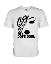 1 She Got Mad Hustle And A Dope Soul V-Neck T-Shirt tile