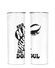 1 She Got Mad Hustle And A Dope Soul Glitter Tumbler tile