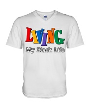 Living My Black Life V-Neck T-Shirt tile