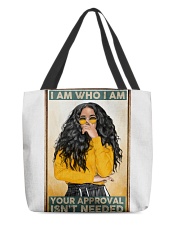 Black Queen I am who I am All-Over Tote tile