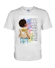 Personalized Gift For Boy - Black Kids V-Neck T-Shirt tile