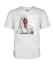 Darling i chase goals not people V-Neck T-Shirt tile