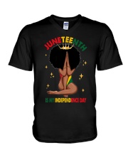 Juneteenth 4 V-Neck T-Shirt tile