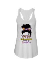 Just a mama raising her rugrats Ladies Flowy Tank tile