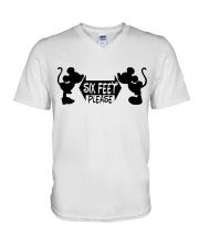Six feet please V-Neck T-Shirt tile