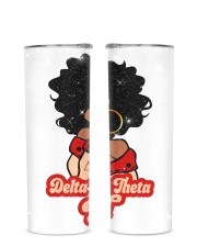 Delta Sigma Theta Girl Glitter Tumbler tile