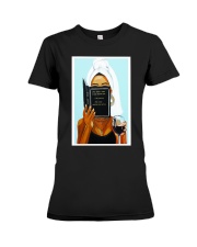 Black woman with inspirational quote - Black Art Premium Fit Ladies Tee tile