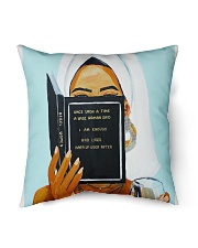 Black woman with inspirational quote - Black Art Indoor Pillow tile