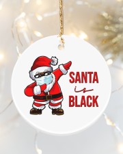 Santa is Black Circle ornament - single (porcelain) aos-circle-ornament-single-porcelain-lifestyles-03