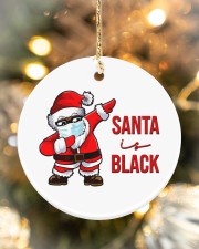 Santa is Black Circle ornament - single (porcelain) aos-circle-ornament-single-porcelain-lifestyles-05