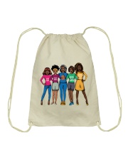Afro sistas Black History Month Drawstring Bag tile