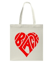 BLACK Heart Valentines Day Tote Bag tile