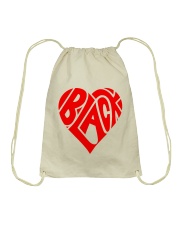 BLACK Heart Valentines Day Drawstring Bag tile
