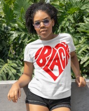 BLACK Heart Valentines Day Classic T-Shirt apparel-classic-tshirt-lifestyle-front-233
