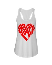 BLACK Heart Valentines Day Ladies Flowy Tank tile