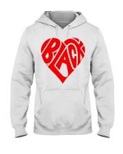BLACK Heart Valentines Day Hooded Sweatshirt tile