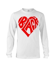 BLACK Heart Valentines Day Long Sleeve Tee tile