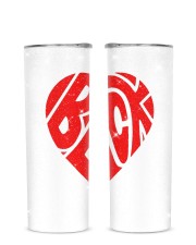 BLACK Heart Valentines Day Glitter Tumbler tile
