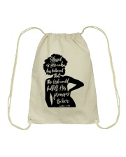 Blessed is she Drawstring Bag tile