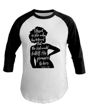 Blessed is she Baseball Tee tile