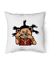 Gangsta Bear locs gold chains Indoor Pillow tile