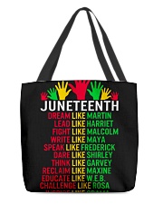 Juneteenth Famous Black Figures All-Over Tote tile