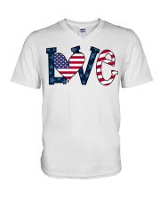 Love USA V-Neck T-Shirt tile