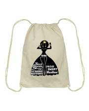 Proud smart resilient Black queens Black History Drawstring Bag tile
