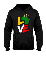 Black history month African map LOVE Hooded Sweatshirt tile