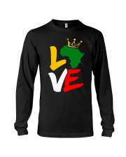 Black history month African map LOVE Long Sleeve Tee tile