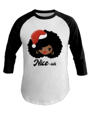 Christmas Nice-ish girl Baseball Tee tile