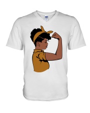Strong girl 6 V-Neck T-Shirt tile