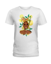 Black girl loves lemonade Ladies T-Shirt tile